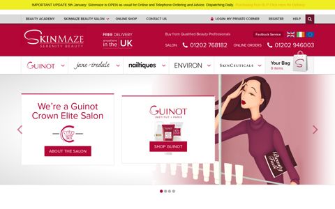 Skinmaze: Shop Guinot & Jane Iredale Beauty Products