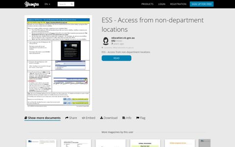 ESS - Access from non-department locations
