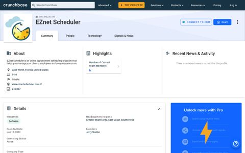 EZnet Scheduler - Crunchbase Company Profile & Funding