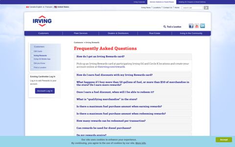 Frequently Asked Questions - Irving Oil