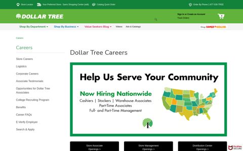 Careers - Dollar Tree