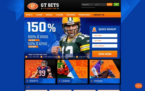 Football Betting, NFL & More Sports Betting at GTbets ...