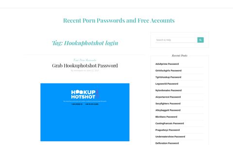 Hookuphotshot login – Recent Porn Passwords and Free ...
