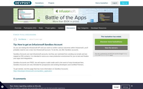 Tip: How to get an Infusionsoft Sandbox Account