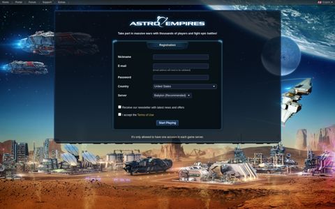 Signup - Astro Empires