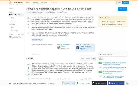 Accessing Microsoft Graph API without using login page ...
