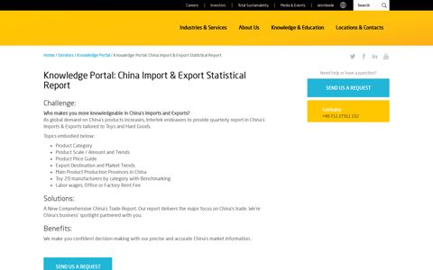 Knowledge Portal: China Import & Export Statistical Report