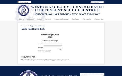 Gaggle email for Students – Student Email – West Orange ...