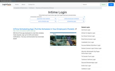 Intime Login - InTime Scheduling App | Put the Schedule in ...