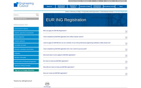 How can I renew my EUR ING registration? - Engineering ...