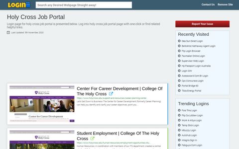 Holy Cross Job Portal - Loginii.com