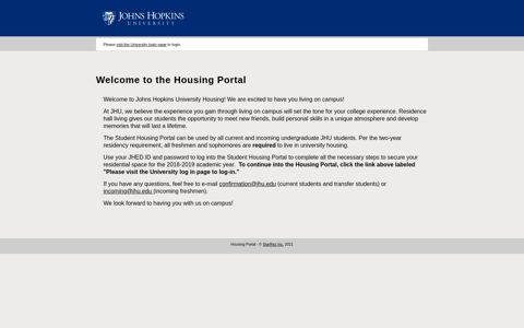 StarRezPortal - Welcome to the Housing Portal