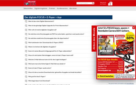Der digitale FOCUS = E-Paper + App - FOCUS Abo-Shop