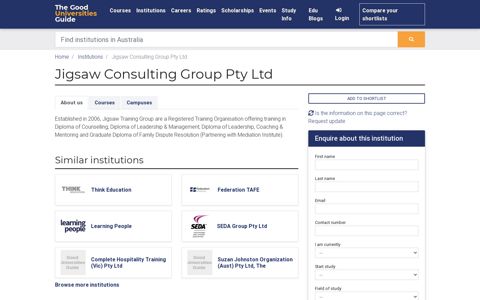 Study at Jigsaw Consulting Group Pty Ltd | Good Universities ...
