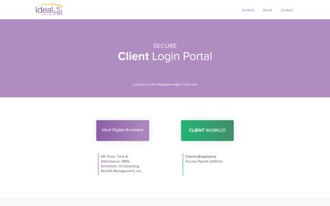 Client Login Portal | Ideal HR