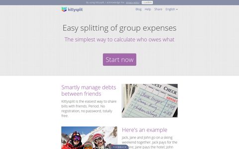 Kittysplit - Easy splitting of group expenses