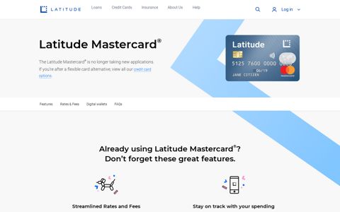 Latitude Mastercard - Everyday Credit Card | Latitude ...