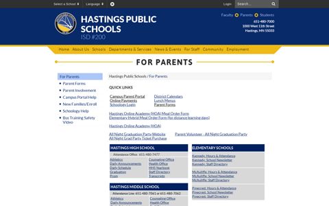 For Parents - Hastings Public Schools