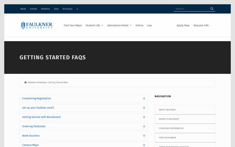 Getting Started FAQs – Faulkner University