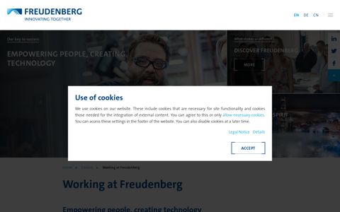 Working at Freudenberg | Freudenberg Group