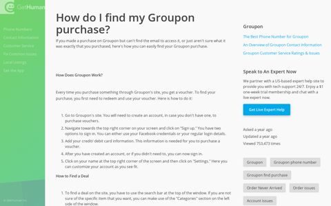 How do I find my Groupon purchase? - GetHuman