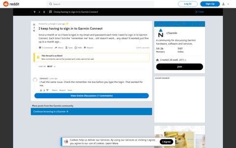 I keep having to sign in to Garmin Connect : Garmin - Reddit