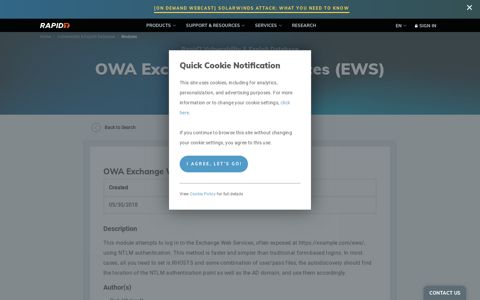 OWA Exchange Web Services (EWS) Login Scanner - Rapid7