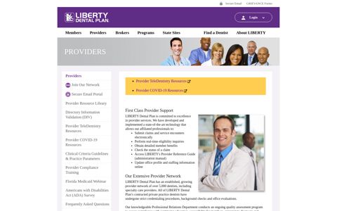 Providers Home Page - Liberty Dental Plan