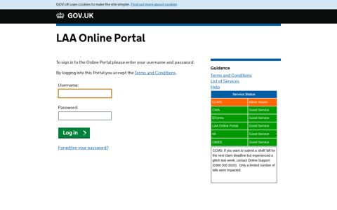 LAA Online Portal