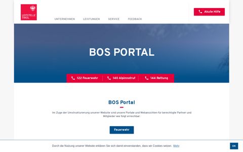BOS Portal | Leitstelle Tirol