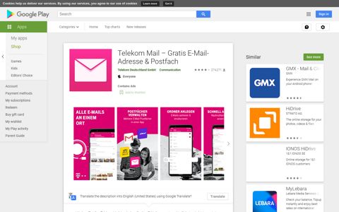 Telekom Mail – Gratis E-Mail-Adresse & Postfach - Google Play
