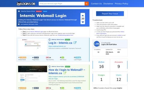 Internic Webmail Login - Logins-DB
