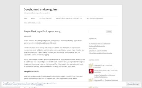 Simple Flask login:Flask app or uwsgi | Dough, mud and ...