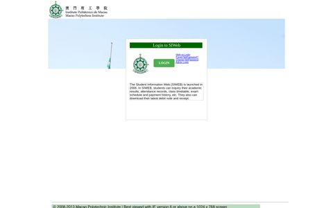SIWEB - Macau Polytechnic Institute - ipm.edu.mo