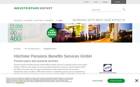 Höchster Pensions Benefits Services GmbH Pension plans ...