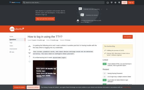 login - How to log in using the TTY? - Ask Ubuntu