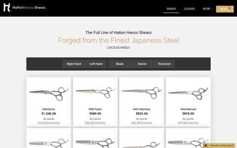 Shop Hanzo Shears | Store - Hattori Hanzo Shears