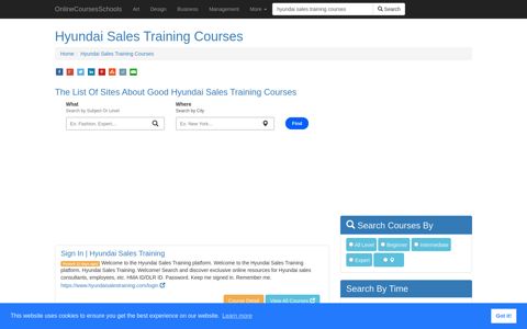 Hyundai Sales Training Courses - OnlineCoursesSchools.com