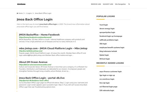 Jmoa Back Office Login ❤️ One Click Access