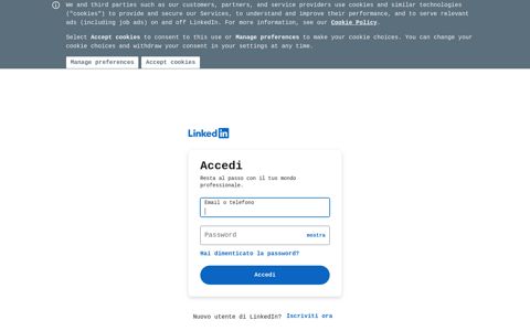 Accesso a LinkedIn, Accesso | LinkedIn