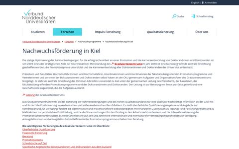 Nachwuchsförderung in Kiel - Verbund Norddeutscher ...