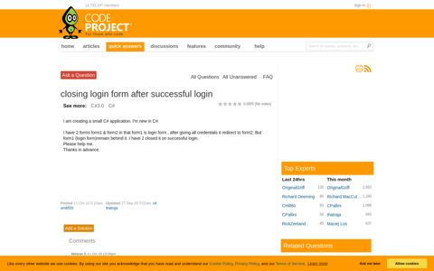 [Solved] closing login form after successful login - CodeProject