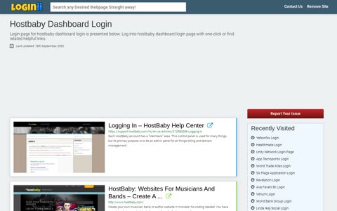 Hostbaby Dashboard Login - Loginii.com