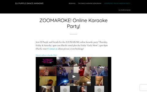 ZOOMAROKE! Online Karaoke Party! - DJ Purple Dance ...