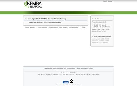 KEMBA Financial Online Banking