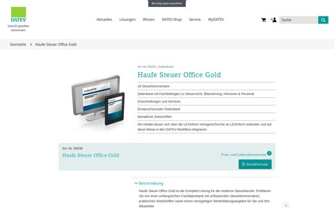 Haufe Steuer Office Gold - Datev