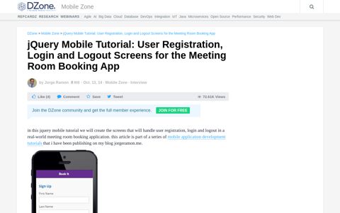 jQuery Mobile Tutorial: User Registration, Login and Logout ...