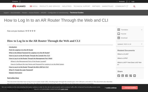 How to Log In to the AR Router Through the Web and CLI ...