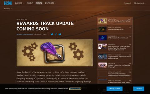 Rewards Track Update Coming Soon — Hearthstone ...