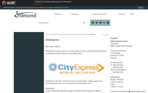 eCityExpress | Edmond, OK - Official Website